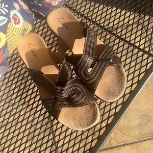 Clarks Brown Sandals size 10